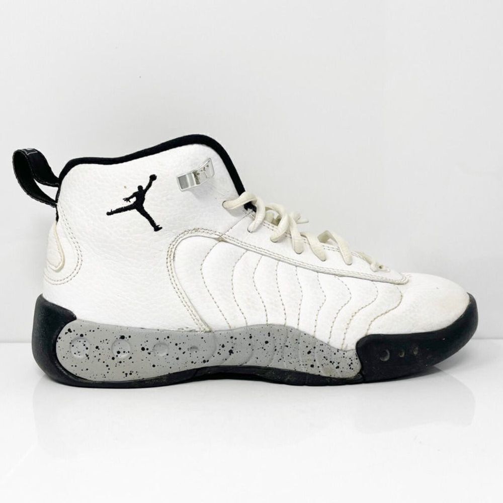 Nike Air Jordan Jumpman Pro Sneakers White Black Wolf Grey Size 5Y